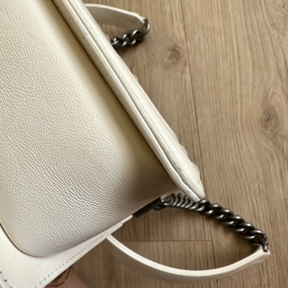 Chanel Off White Small Chevron Boy Bag - Picture 8 of 13